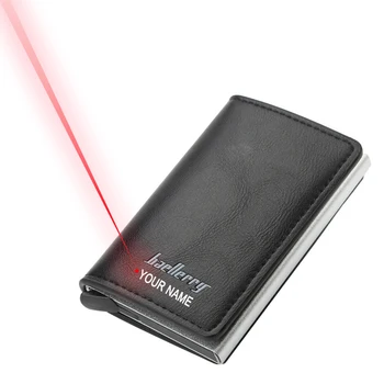 

Personalised Card Holder Free Engraving Name Card Box Aluminum Shell Pop-up Card Holder