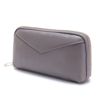 

New Ladies 100% Genuine Leather Wallet, Korean Female Clutch Bag, Long Multi-card Large Capacity Women Handbag Mobile Phone Bag