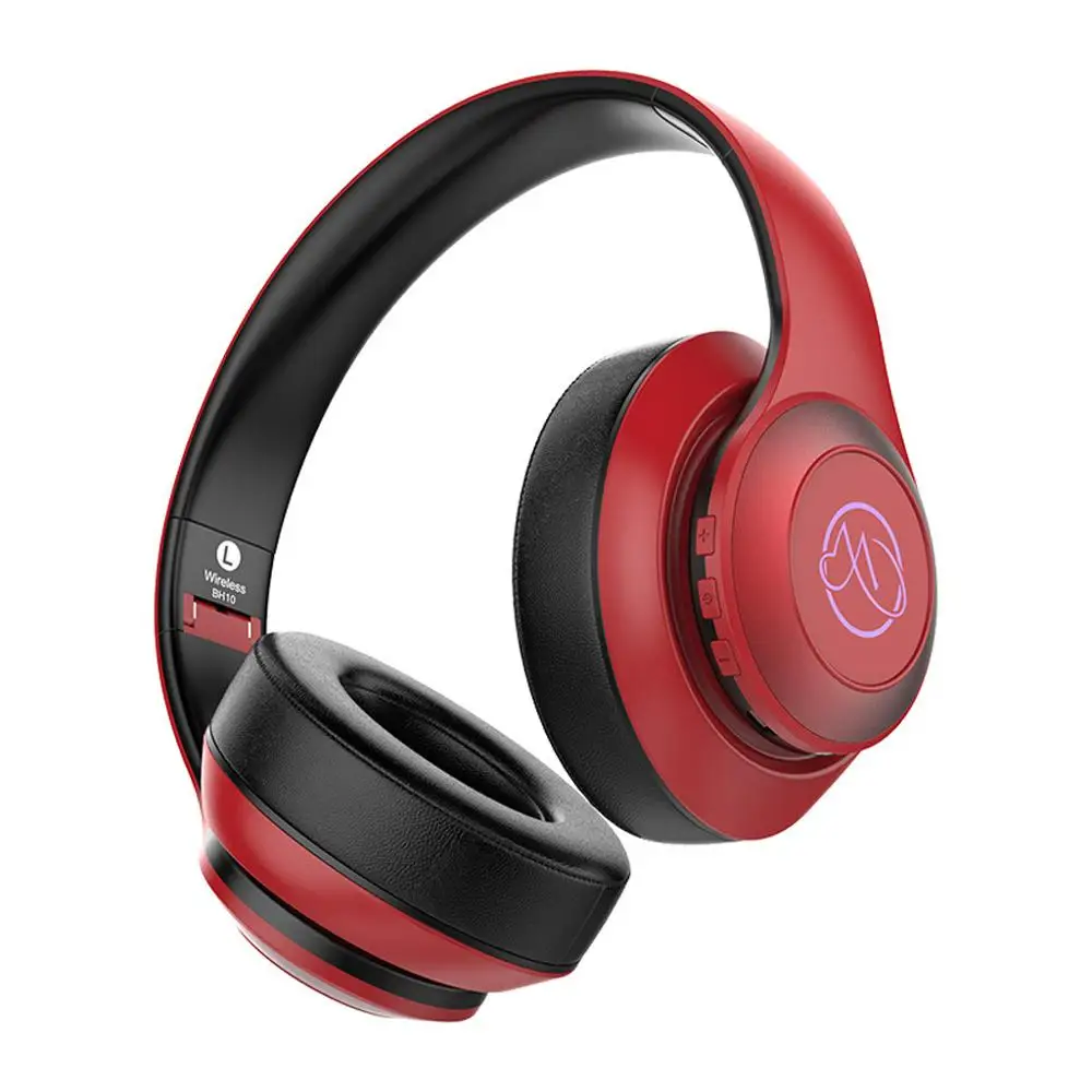 

Wireless HiFi Headband Bluetooth 5.0 Stereo Earphone with Mic Headset Over Ear with Micro-SD Slot For phones Noise Cancelling