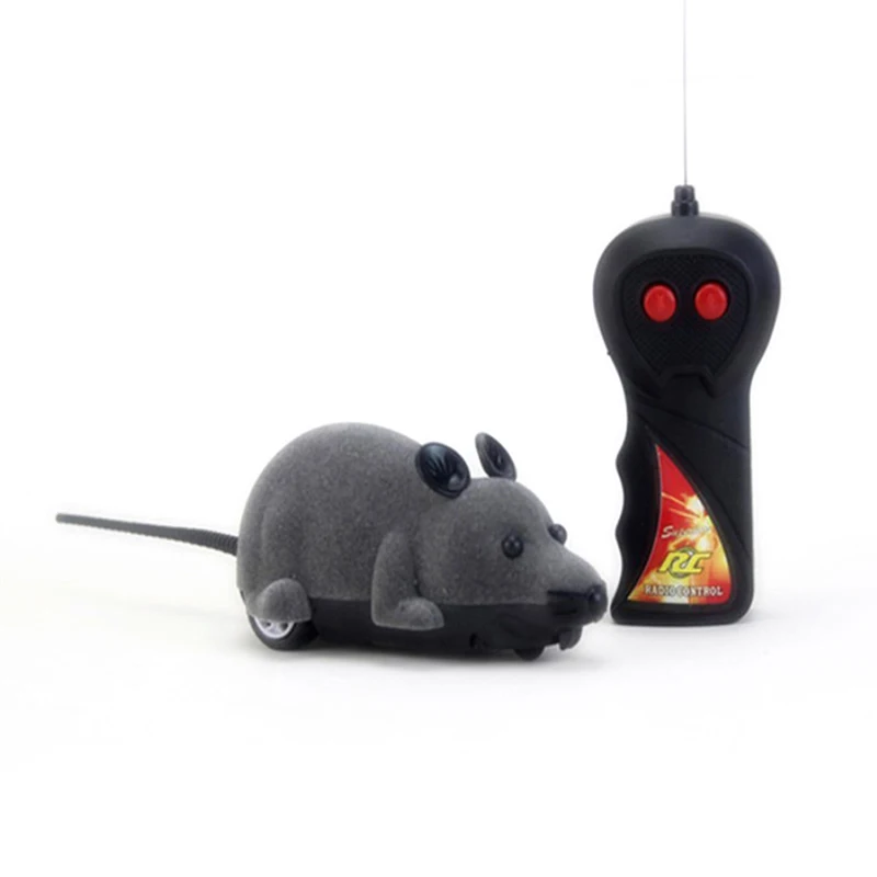 Funny Electronic Rat Flocking Mouse Wireless Toy For Cat Dog Kitten Pet Interactive Toy Remote Control Mouse Cat Toy 