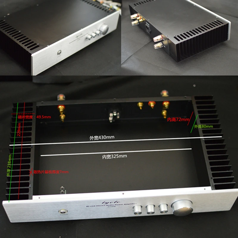 430*238*80mm q4308 amplificador chassis caixa diy gabinete