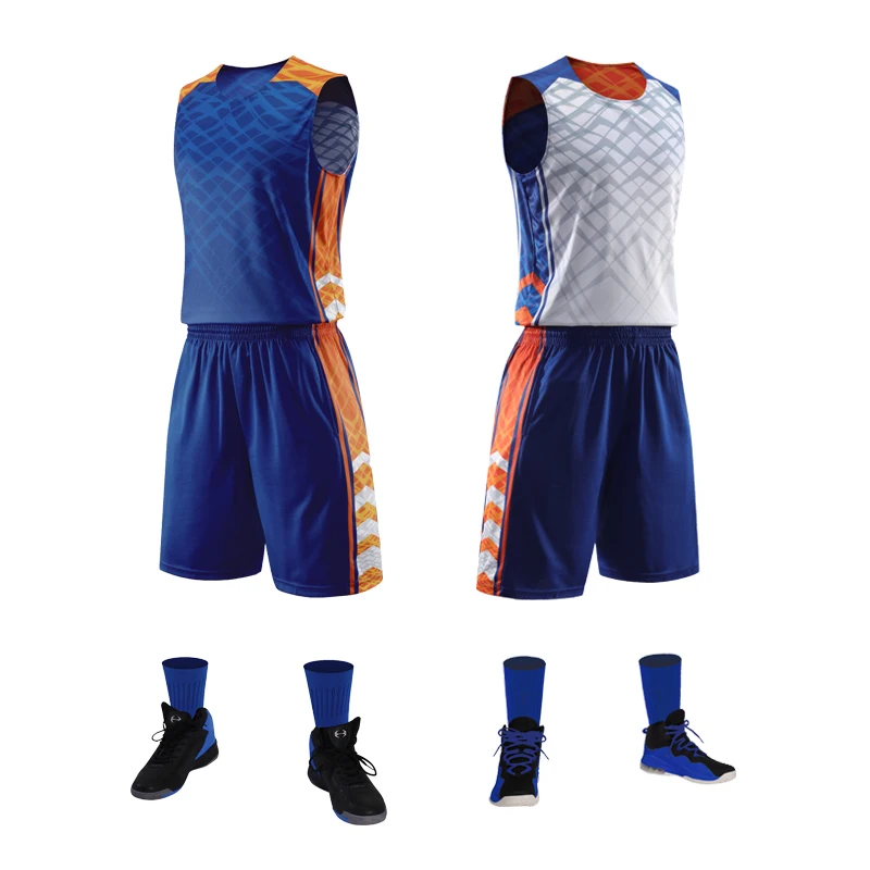 Reversible Basketball Jersey Set Men's Kids Blank Basketball Tracksuits Breathable Team Sport Kits Uniform Customized basketball jerseys