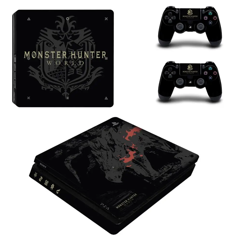 P4SQB0248 Monster Hunter World полное покрытие лицевые панели PS4 тонкая кожа Наклейка для playstation 4 консоль и контроллер PS4 тонкая наклейка - Цвет: P4SQB0248