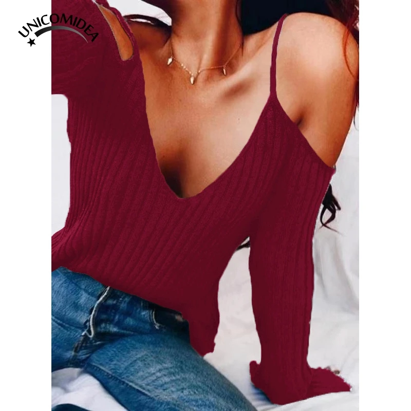 Женский короткий свитер винного цвета пуловеры 2019 осенне-зимняя одежда модный