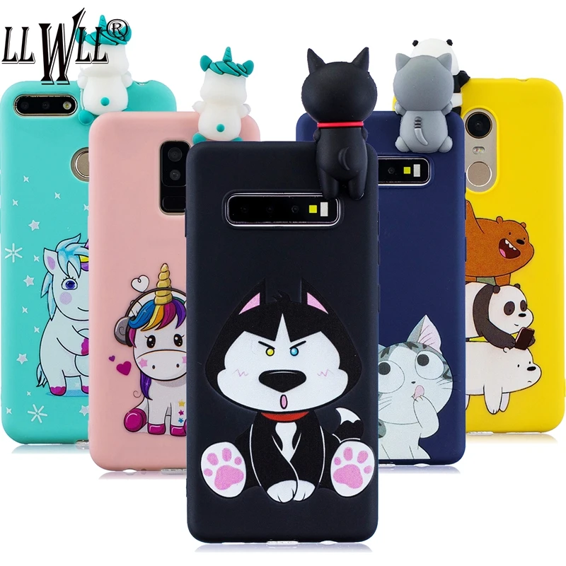 Husky Cartoon Case For Samsung S9 S8 Plus S7 Edge S10E Lite S10 5G Silicone Toys Unicorn Cover | Мобильные телефоны и
