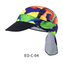 Printed Small Cycling Sunshade Cap Quick Drying Breathable Anti-sweat Folding Flap Hat For Cycling Climbing Running Fishing