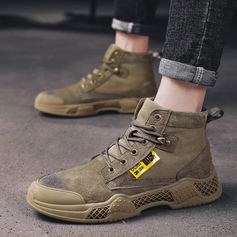 

Martin Boots Men's Winter Retro Combat Boots 2019 New Style England Short Boots Autumn Desert Worker Boot