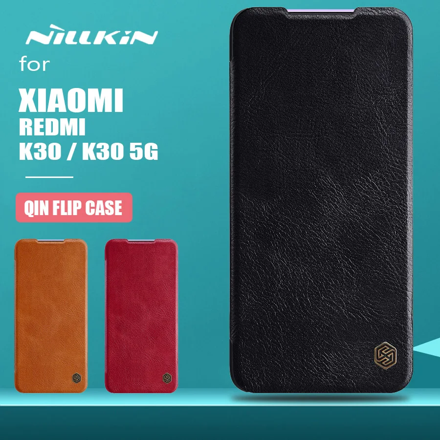 Для Xiaomi Redmi K30 5G чехол Nillkin Qin роскошный мягкий кожаный с откидной крышкой для