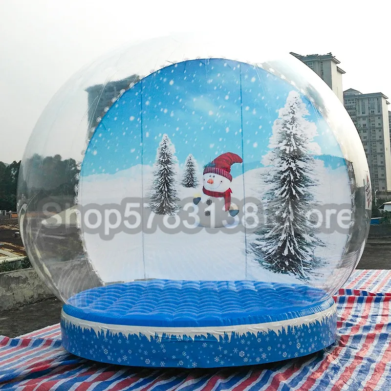 Livraison Gratuite Pompe Gratuite Gonflable Boule A Neige Noel Bulle Neige Taille Humaine Globe Photo Stand 3m Boule A Neige Pour La Publicite Uhfrriwa3