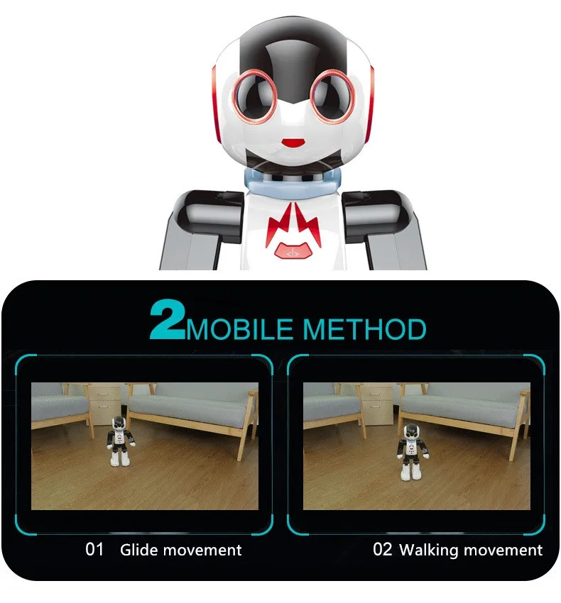 New Educational Toy intelligent smart RC robot 2.4G palm induction Voice intelligent walking dancing robot English Study Gift to