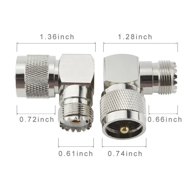 UHF SO-239 мама к UHF PL-259 папа под прямым углом 90 градусов RF разъем a dapter разъем a: UHF штекер PL259