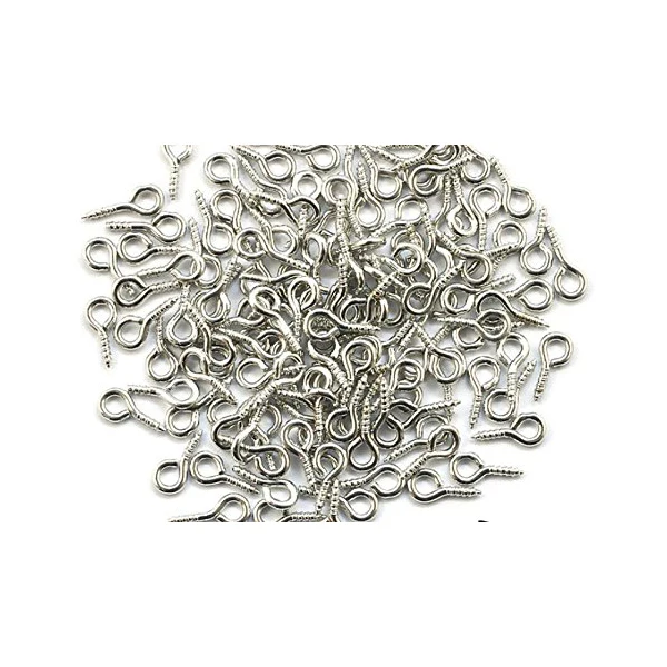 

Hot Sale 100 x Screw Eye Bails Jewellery Craft (10x5MM Silver)