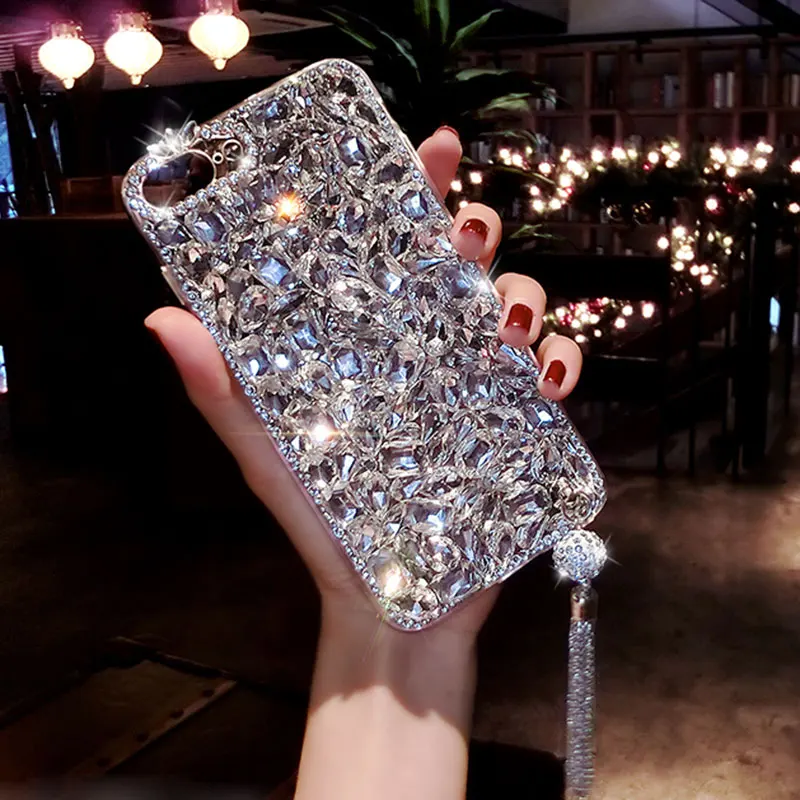 Bling Ювелирное с алмазными подвесками замшевые женские ботинки Чехол для