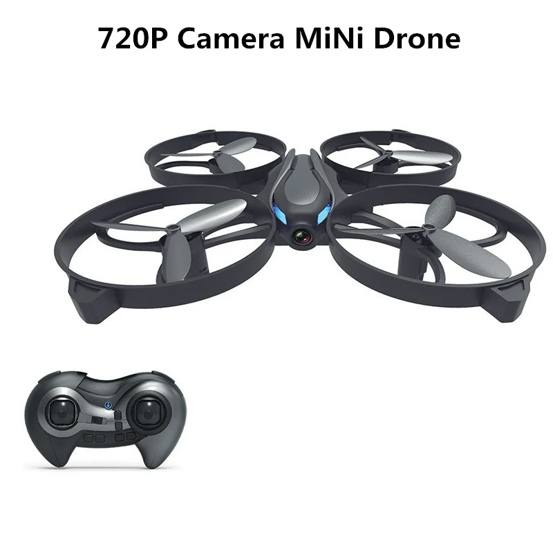 Мини-Дрон с Камера HD и поддержкой Wi-Fi FPV Квадрокоптер 6-осевой гироскоп фиксированная высота режим одной кнопкой возврата 3D флип вертолет Дрон игрушки - Цвет: 720P Camera Drone
