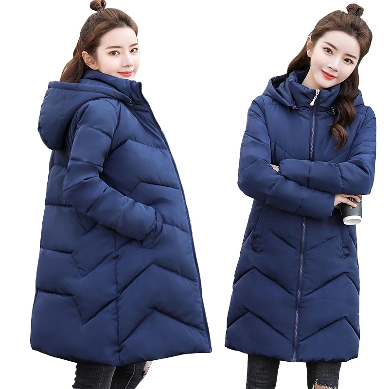 2019 nuevas Parkas coreanas para mujer otoño invierno abrigo grueso cálido chaqueta con capucha invierno chaqueta femenina larga abrigo talla grande 6XL| | - AliExpress