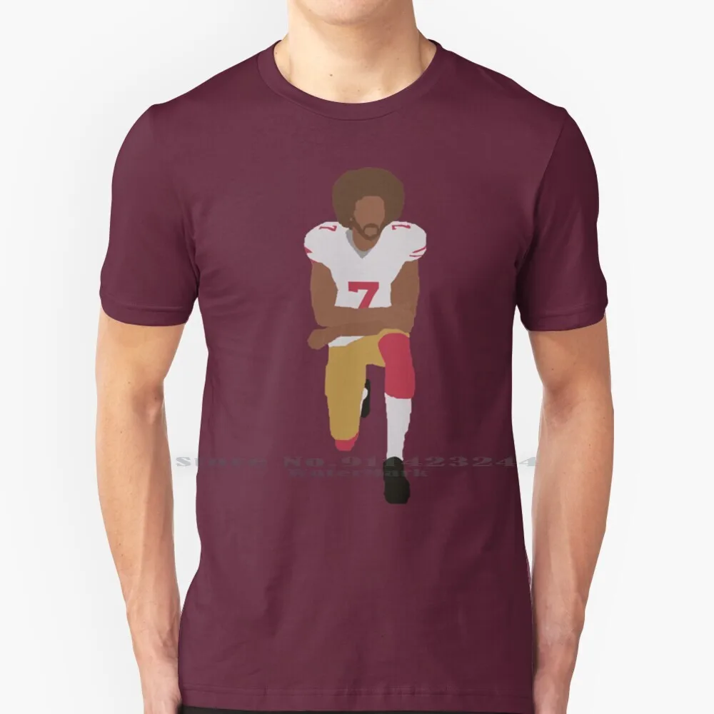 Kneeling Kaepernick T Shirt Cotton 6Xl Colin Kaepernick Minimalista Inginocchiato Black Rights Equality Football 49Ers San Francisco