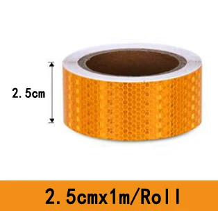 Bike Body Reflective Safety Stickers Reflective Safety Warning Conspicuity Tape Film Sticker Strip Bicycle Accessories 2.5cmx1m