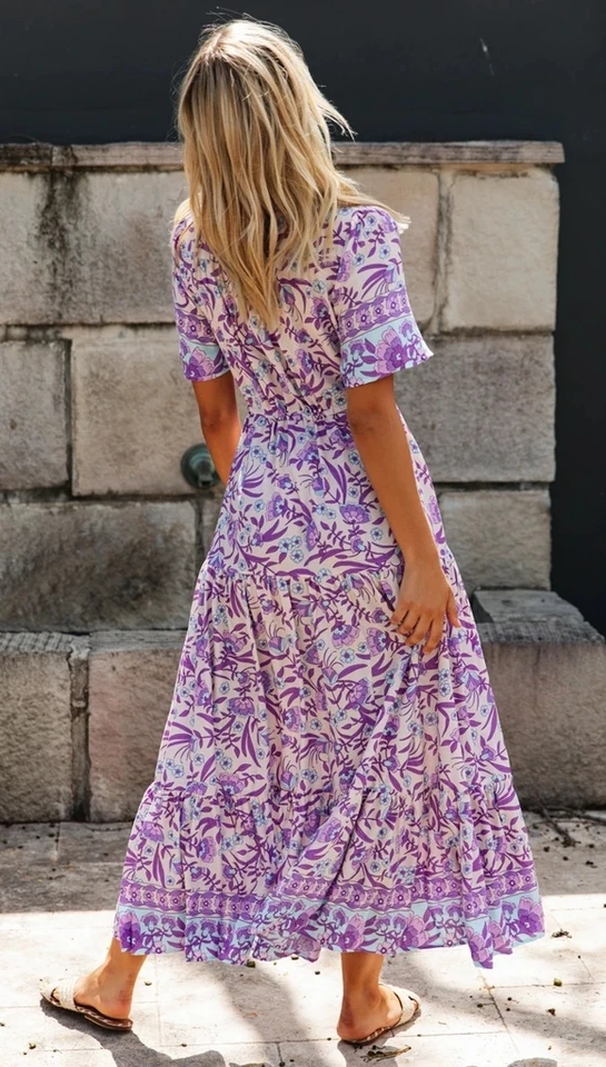 lilac maxi dress casual