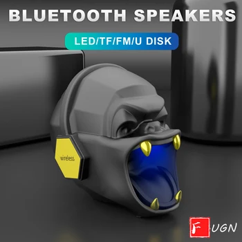 

FUGN Portable Wireless Speaker Skull Bluetooth Speakers Crystal Clear Stereo Sound Rich Bass, Built-in Mic for Outdoor Travel