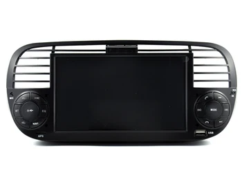

Free shipping auto Wifi car gps Fit for Fiat 500 OTOJETA android 9.1 multimedia player bluetooth DSP device tape recorder black