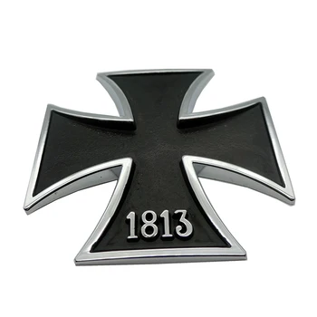 

10x 1813 Cross Medal Black Silver Car Motorcycle Sticker Badge Car Styling Accessories