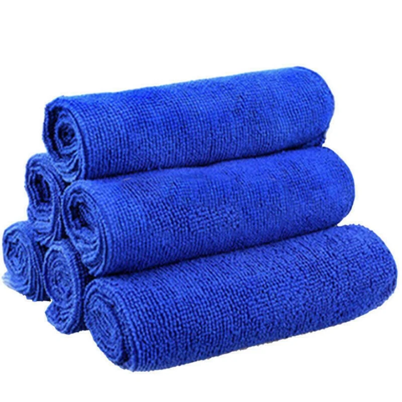 50X микрофибра чистящая ткань синий набор полотенец для полировки автомобиля Авто Det 30x30 см