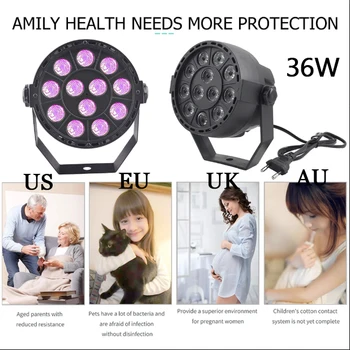 

Portable 36W Ultraviolet UV Sterilizer Light Home Living Room LED Disinfection Bactericidal Lamp Mites Lights Sterilization Lamp