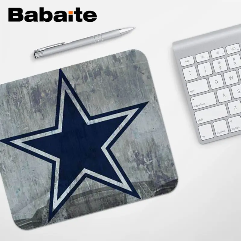 Babaite высокое качество Dallas Cowboys компьютерные игровые коврики для мыши Гладкий блокнот для записи настольных компьютеров мат игровой коврик для мыши - Цвет: No Lock Edge18x22cm