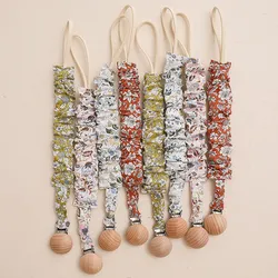1Pcs Baby Pacifier Clip Chain for Soothers Cotton Linen Soother Dummy Holder Clips Babies Silicone Teething Chain Toy Gifts