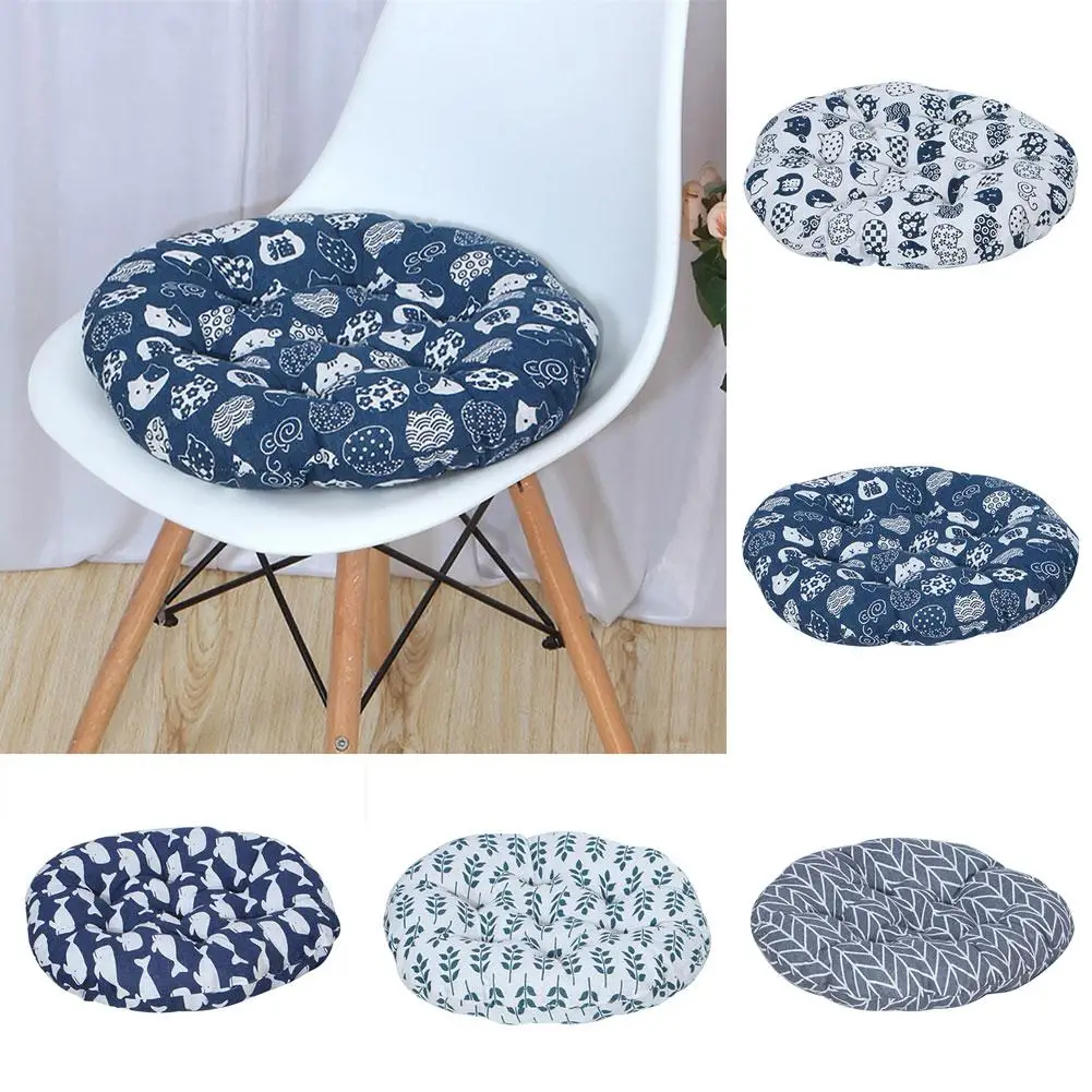Printed Office Round Cotton Linen Cushion Pad Seat Chiar Cushions Sofa Pillow Buttocks Chair Home Decor 40 x 40cm | Дом и сад