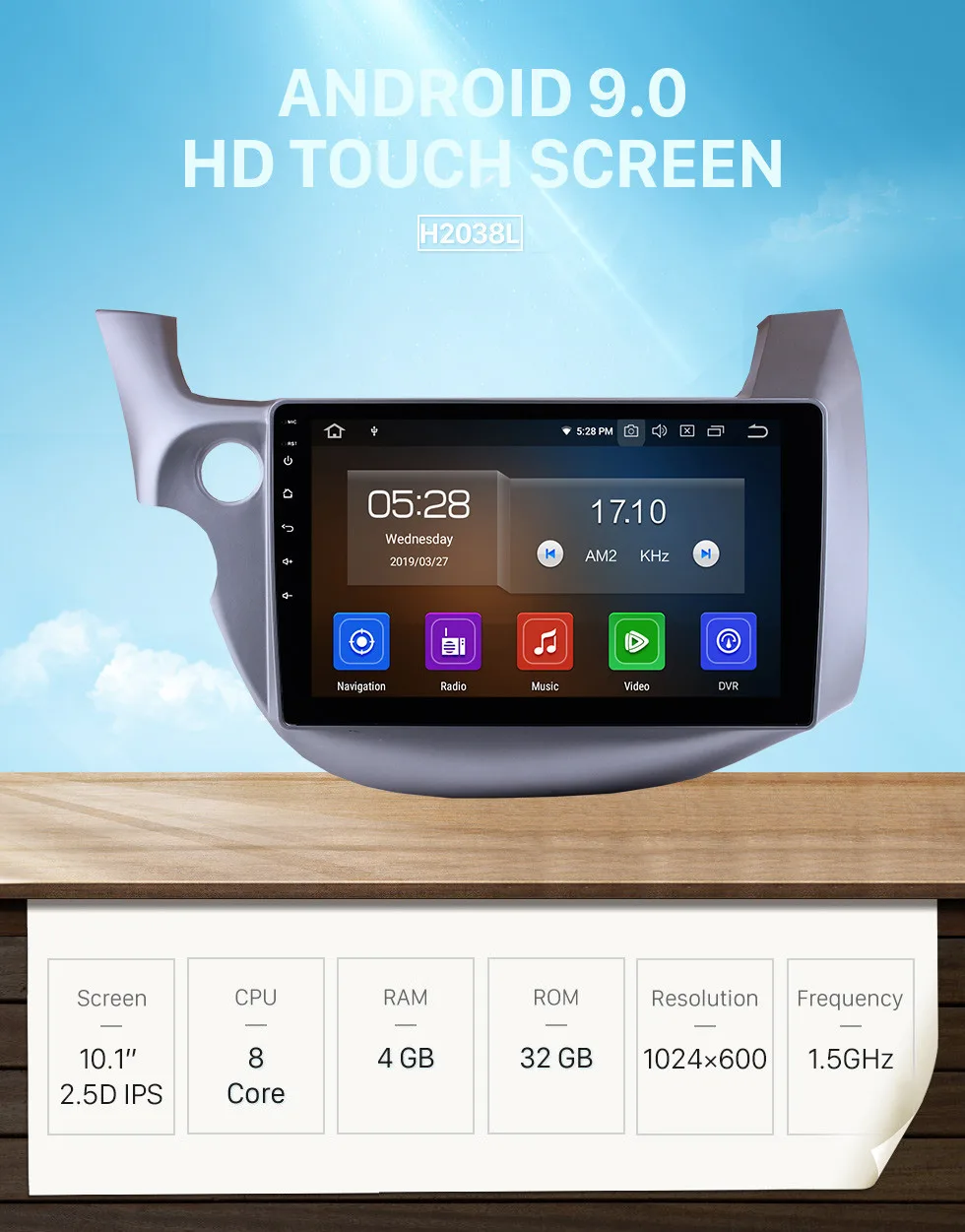 Seicane автомобильный 1Din Navi gps Радио 10," HD аудио стерео для Honda FIT 2007 2008-2013 мультимедийный плеер с Bluetooth видео MP4