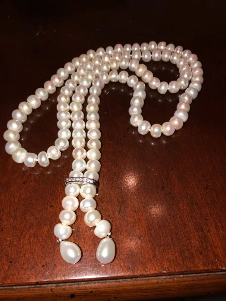 

FENASY About 90cm Natural freshwater pearl long necklace