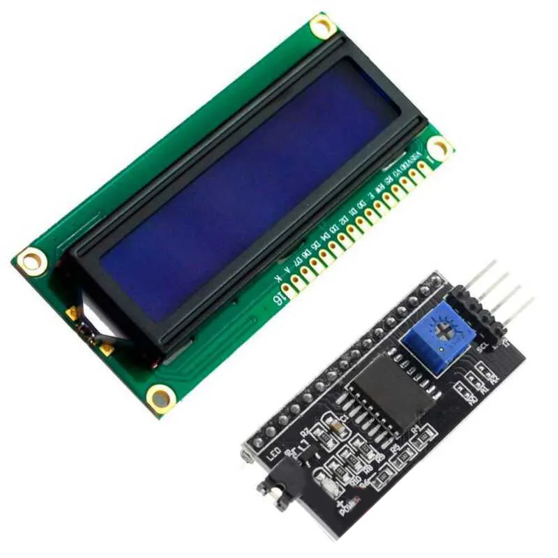 Экран ЖК-дисплей модуль 16x2 HD44780 1602+ IIC/I2C PCF8574T для Arduino 5V 1602 lcd 2004 высокого качества