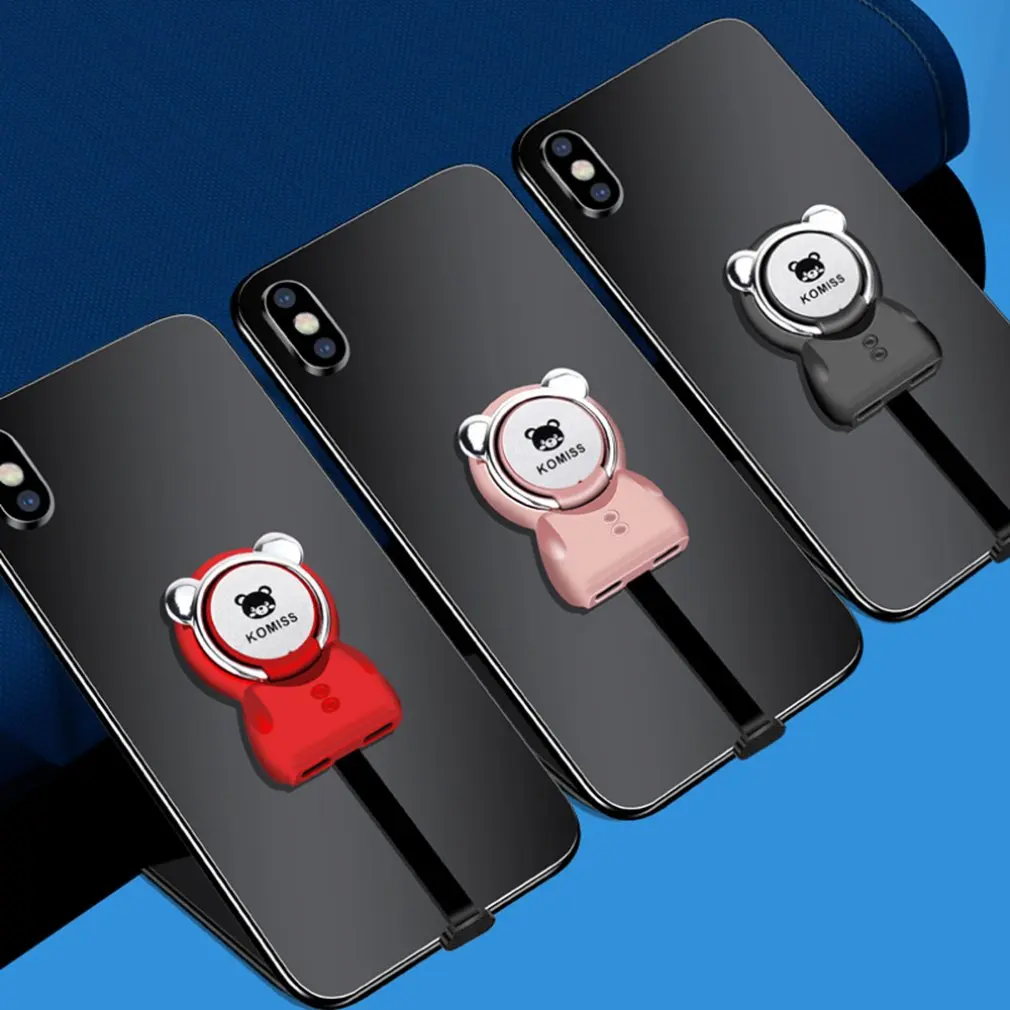 Для Iphone гарнитура для мобильного телефона адаптер для наушников вызов мобильный телефон адаптер кабель медведь кольцо Поддержка кабель для передачи данных