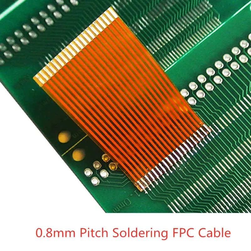 0.8 pitch 15mm length welding flexible fpc ribbon cable 16pin 18pin 20pin 22pin 24pin 26pin 28pin 30pin soldering flat cable