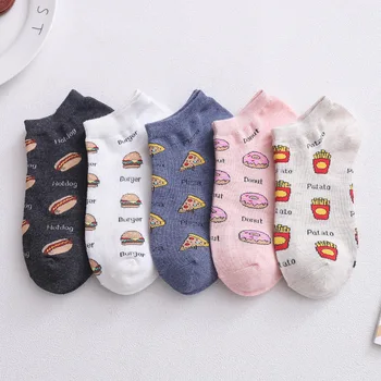 

5 Pairs New 2020 Spring and Summer Socks Women Japan and South Korea Harajuku Kawaii Cartoon Cute Socks Joker Thin Streetwear