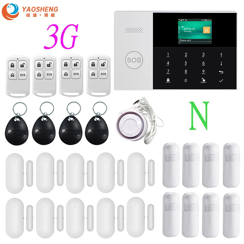 YS-023-PG-105-3G-N 3g Беспроводной Wi-Fi SIM GPRS SMS смарт-пульт дистанционного управления APP Top Home/Factory/House охранная сигнализация хост для IOS Android - Цвет: YS-023-PG-105-3G-N