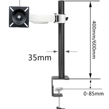 DL-TS301-40 60 см поворотный зажим стальная подставка для монитора компьютера ЖК-кронштейн для монитора компьютерная настольная подставка