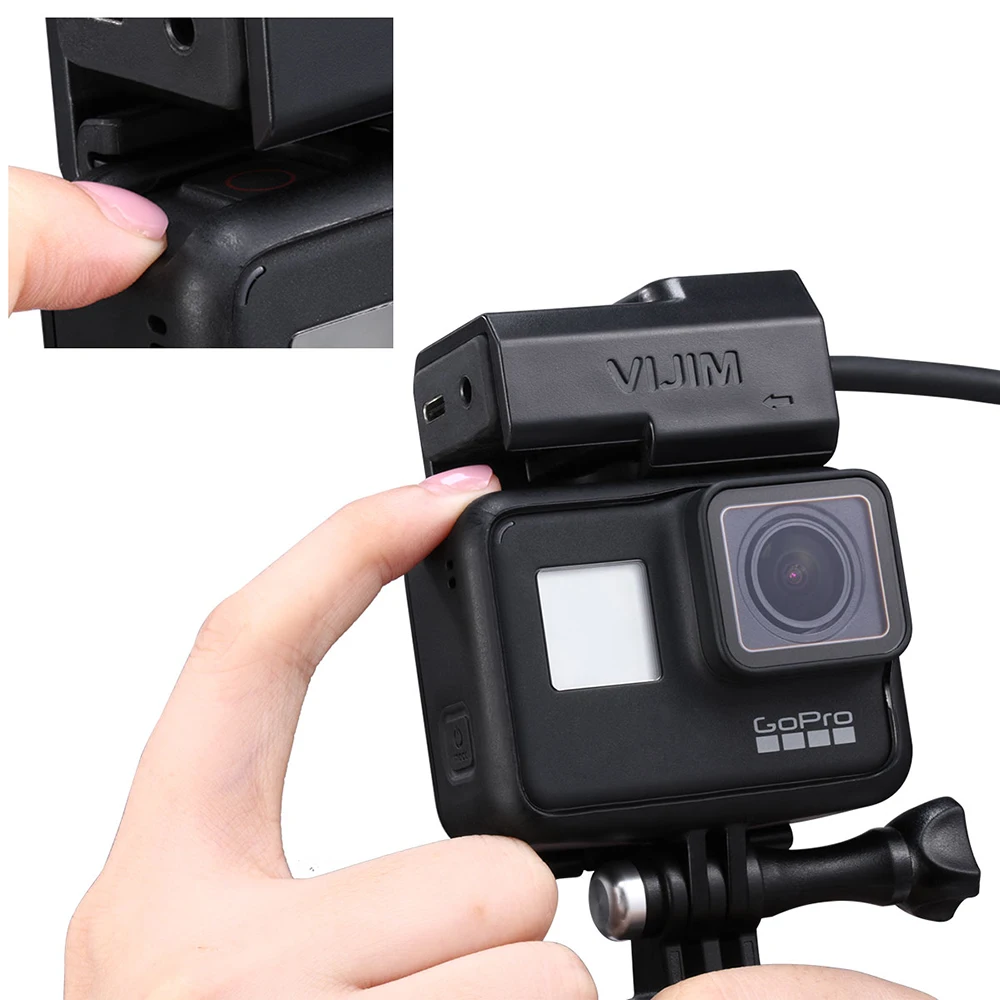 VIJIM GP-3 быстроразъемного адаптера для оригинала GoPro чехол GoPro держатель микрофона для Gopro 7/6/5 Gopro аксессуары