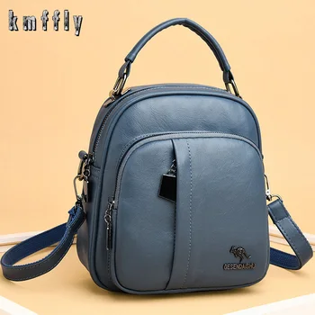 

Hot Leather Luxury Handbags Women Bags Designer Multifunction Shoulder Bags for Women Small Travel Back Pack Mochila Feminina