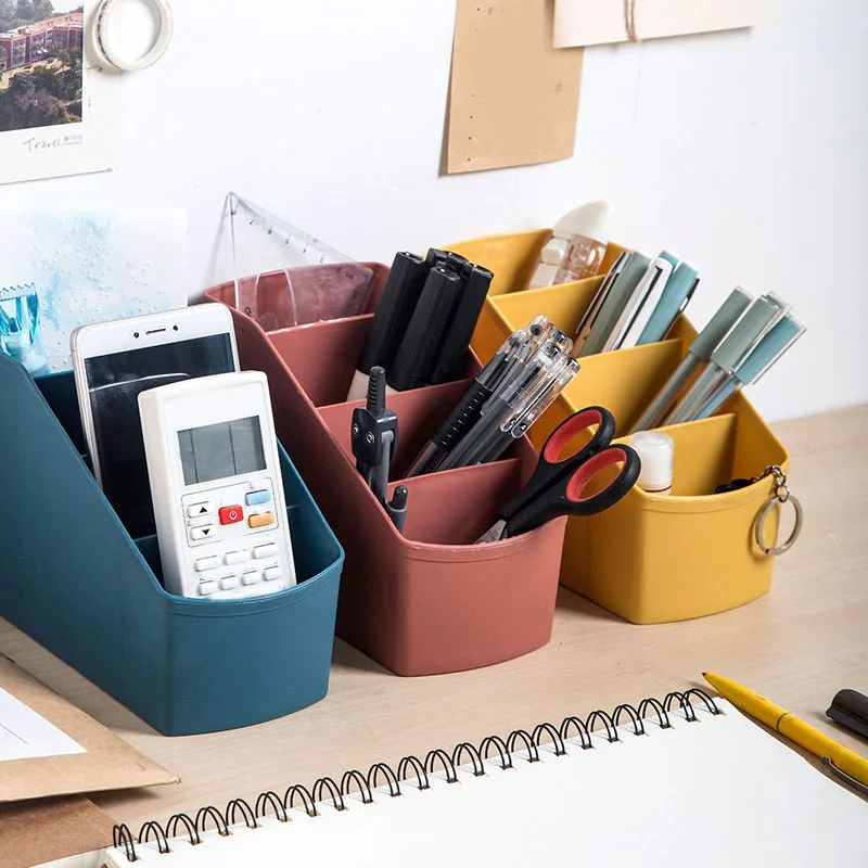 

Plastic Multi-Grid Desktop Storage Box Living Room Cosmetics Storage Box Bedroom Decoration MJJ88