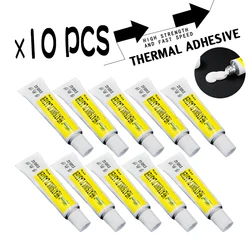 Pâte à graisse thermique 5g, 10 pièces, adhésif pour dissipateur thermique, pour puce VGA RAM LED IC refroidisseur, refroidissement de radiateur 
