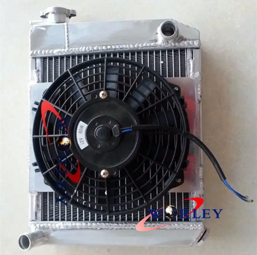 

50MM Aluminum Alloy Radiator +Shroud +Fan For Fit Austin Rover Mini 1275 GT 1959-1997