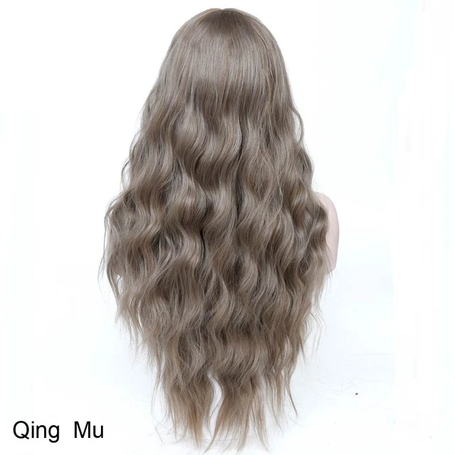 MUMUPI Women Wig Light Brown Synthetic Hair Long Curly Wig Heat Resistant Weave Wigs for Women Use Cosplay