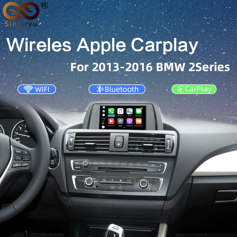 Sinairyu беспроводной Apple Carplay Android автомобильный/зеркальный интерфейс для BMW 1 2 серии