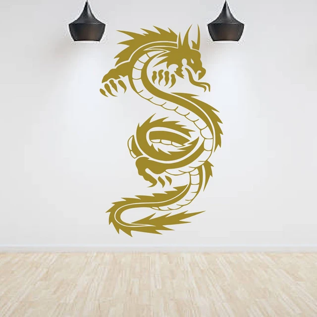 Chinese Style Home Decor Cool Dragon Wall Sticker Vinyl Interior ...