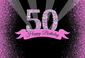 

Black purple color Happy Birthday Backdrop 50th Birthday Party Decor Adult 50th Birthday Anniversary 50th Party photo background