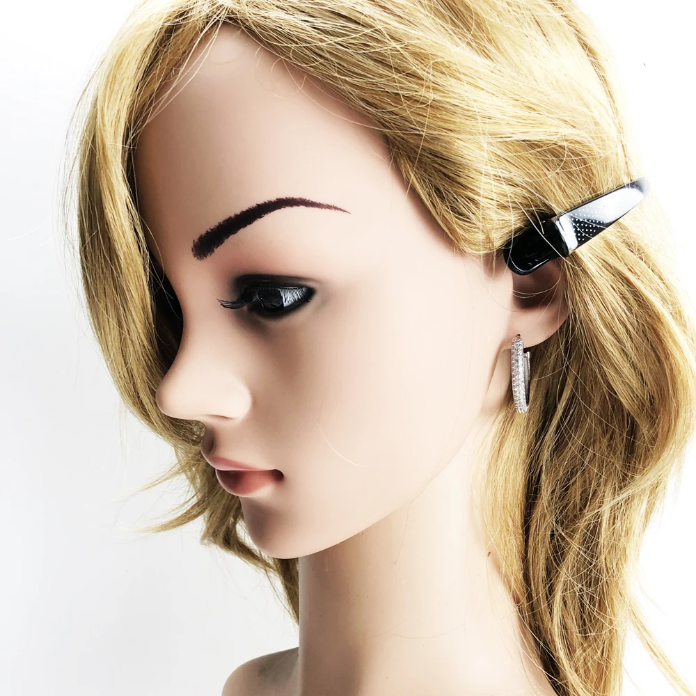 Ceny Zawiasach Hoop Creole Pave kolczyk, Thomas Style Glam moda dobra biżuteria dla kobiet, 2017 Brand New Ts prezent w 925 srebro