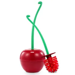 Cherry Toilet Brush Plastic Set Fashion Thick Brush Head Non-slip Handle Strong Detergency ABS PP Material Brush
