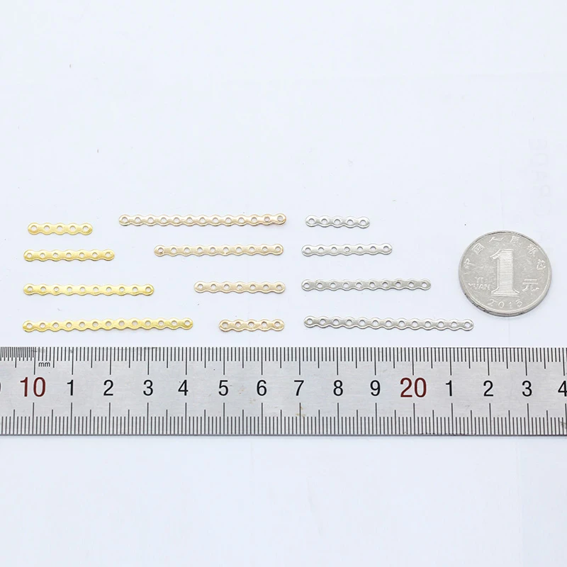 100P Серебристый позолоченный металл 5 отверстий 7 10 13 волнистая форма